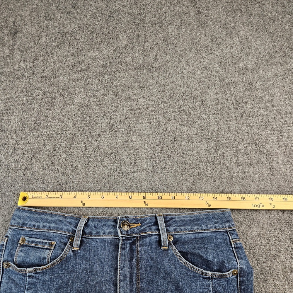 Just Black Denim Front Seam Skinny Jeans Medium Wash Made in USA Size 29 - Picture 3 of 7